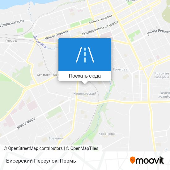 Карта Бисерский Переулок