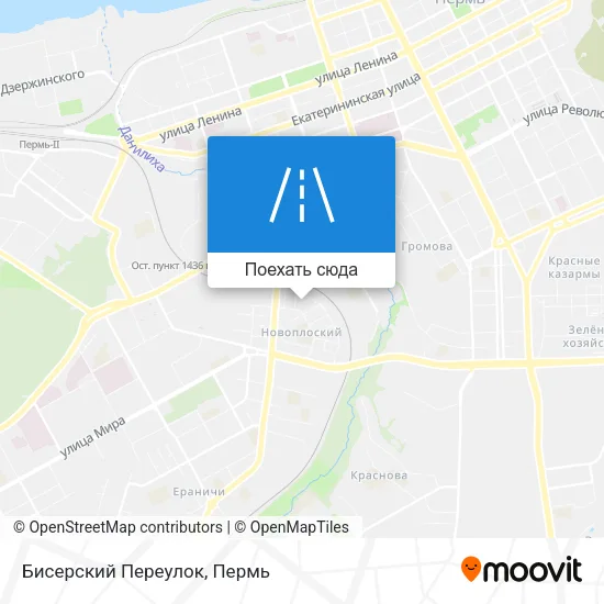 Карта Бисерский Переулок
