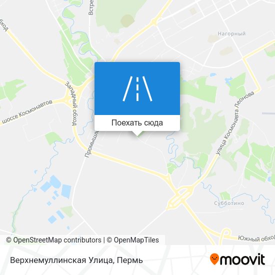 Карта Верхнемуллинская Улица