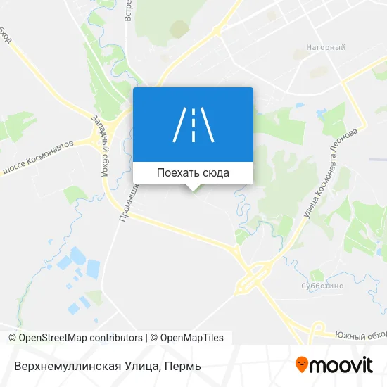 Карта Верхнемуллинская Улица