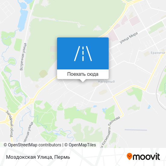 Карта Моздокская Улица