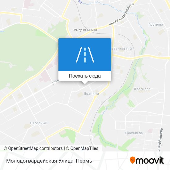 Карта Молодогвардейская Улица