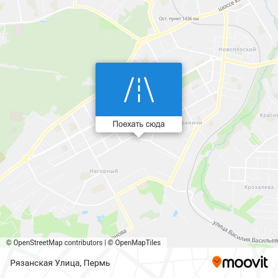 Карта Рязанская Улица