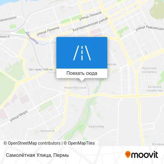 Карта Самолётная Улица