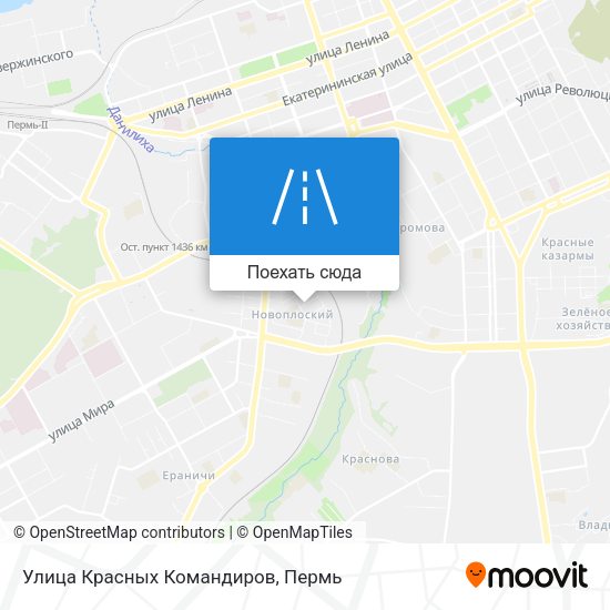 Карта Улица Красных Командиров