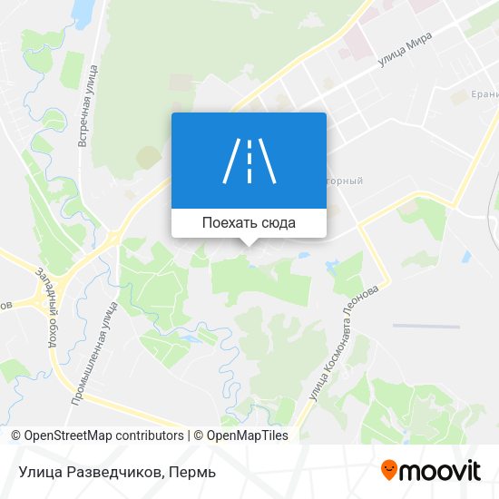 Карта Улица Разведчиков