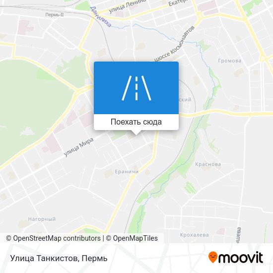 Карта Улица Танкистов