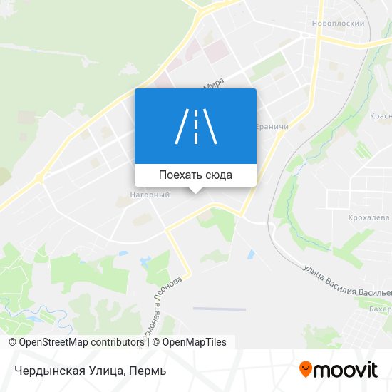Карта Чердынская Улица