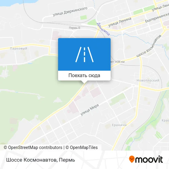 Карта Шоссе Космонавтов