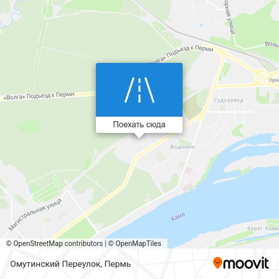 Карта Омутинский Переулок