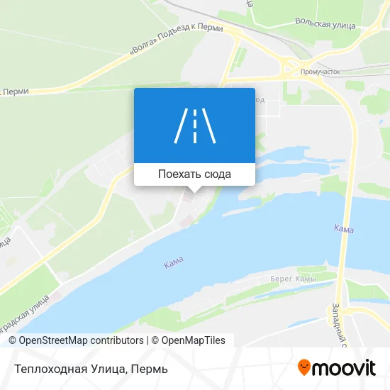 Карта Теплоходная Улица