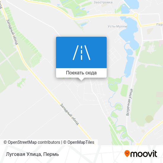 Карта Луговая Улица