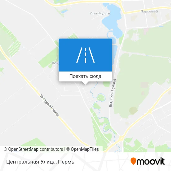 Карта Центральная Улица