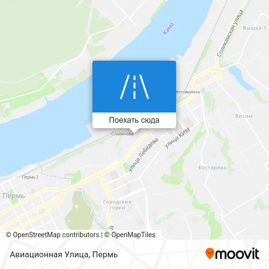 Карта Авиационная Улица