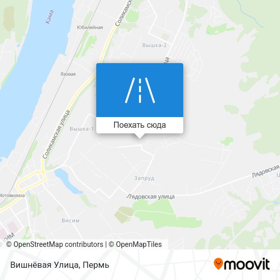 Карта Вишнёвая Улица