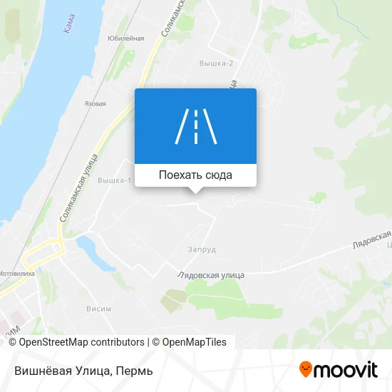 Карта Вишнёвая Улица