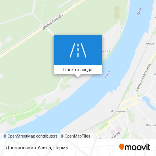 Карта Днепровская Улица