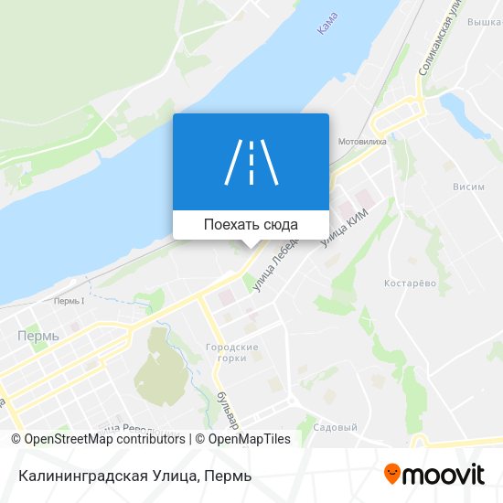 Карта Калининградская Улица