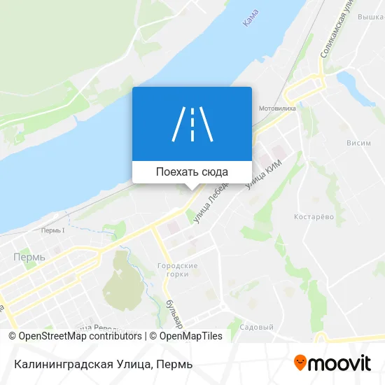Карта Калининградская Улица