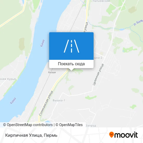 Карта Кирпичная Улица