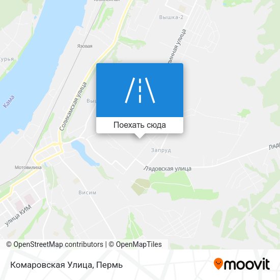 Карта Комаровская Улица