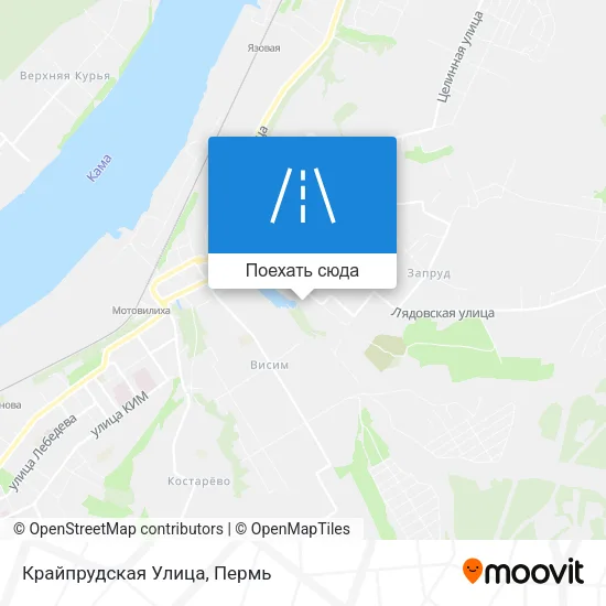 Карта Крайпрудская Улица