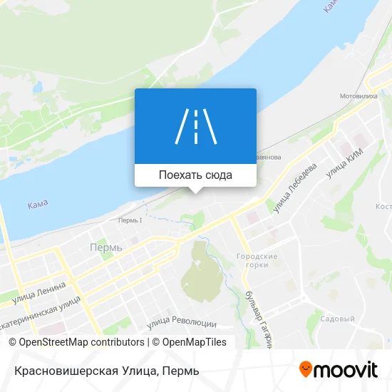 Карта Красновишерская Улица