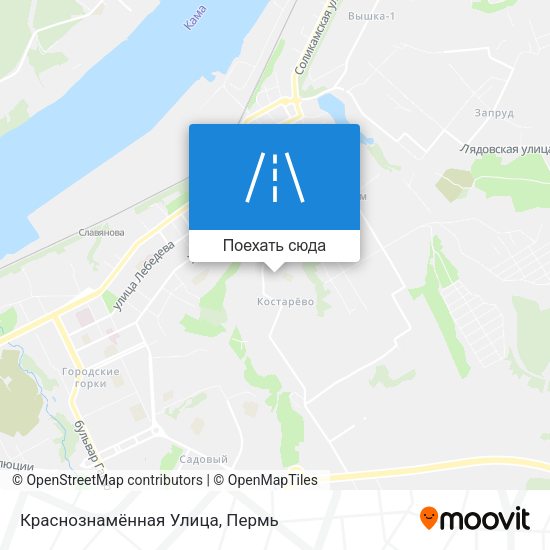 Карта Краснознамённая Улица