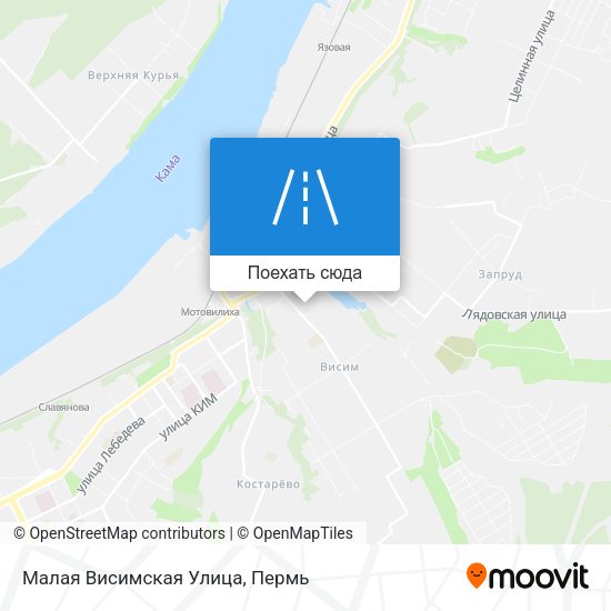 Карта Малая Висимская Улица