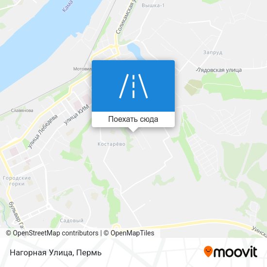 Карта Нагорная Улица