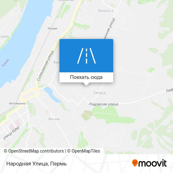 Карта Народная Улица