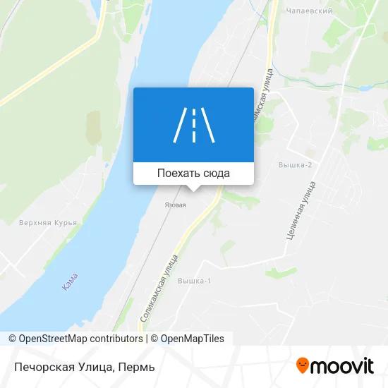 Карта Печорская Улица
