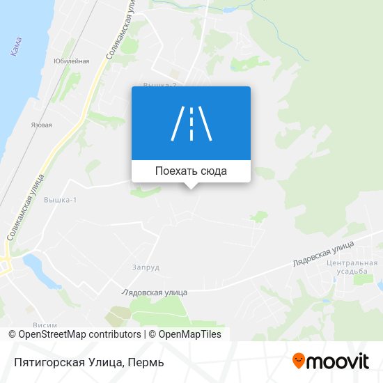 Карта Пятигорская Улица