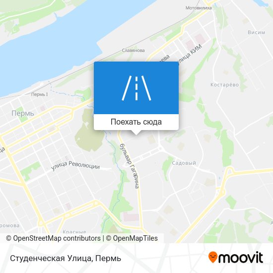 Карта Студенческая Улица
