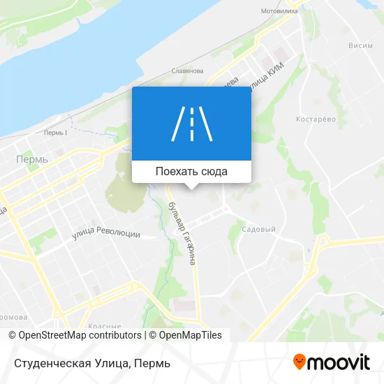 Карта Студенческая Улица