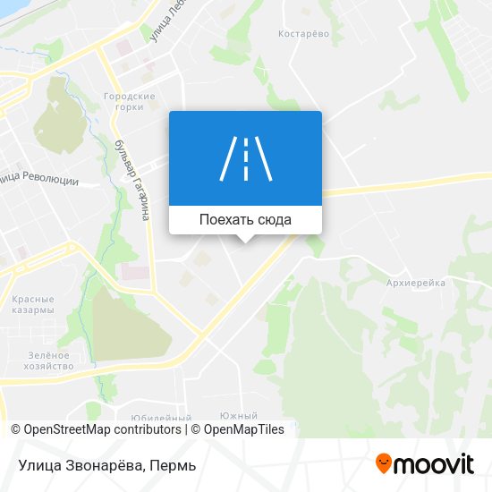 Карта Улица Звонарёва