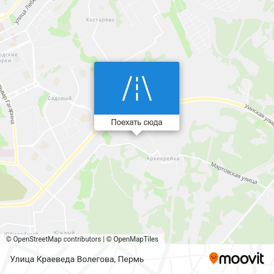 Карта Улица Краеведа Волегова