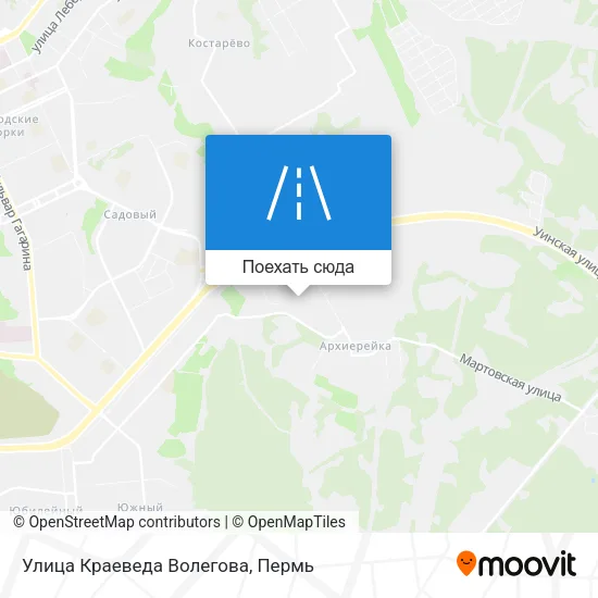Карта Улица Краеведа Волегова