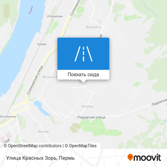 Карта Улица Красных Зорь
