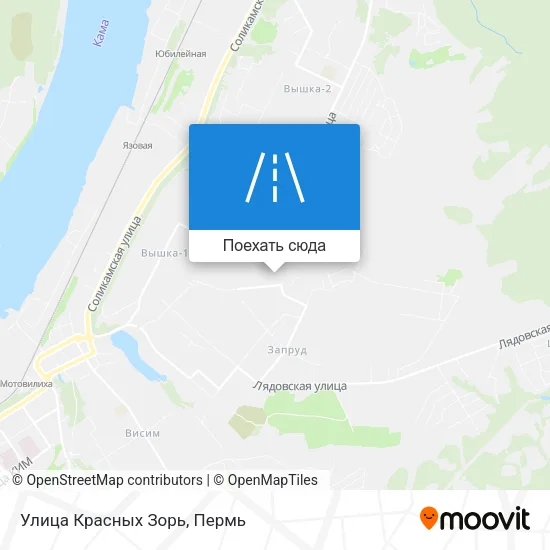 Карта Улица Красных Зорь