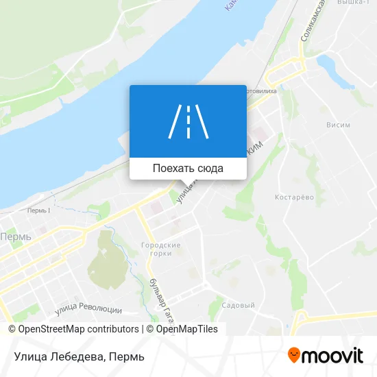 Карта Улица Лебедева