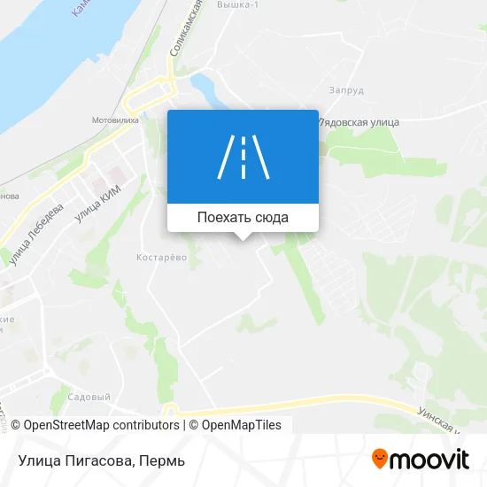 Карта Улица Пигасова