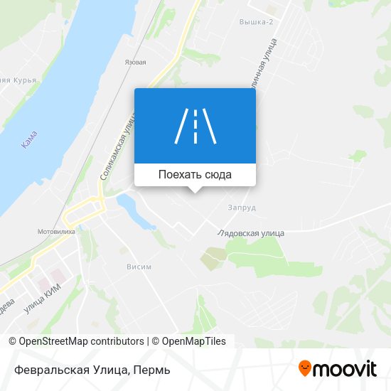 Карта Февральская Улица