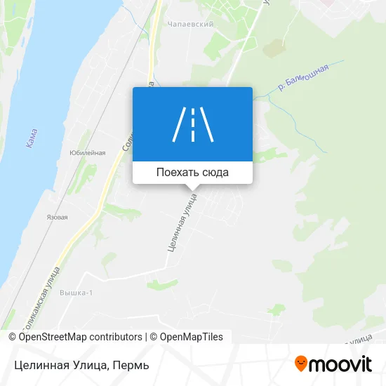 Карта Целинная Улица