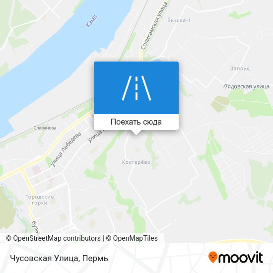 Карта Чусовская Улица