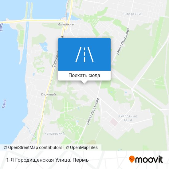 Карта 1-Я Городищенская Улица
