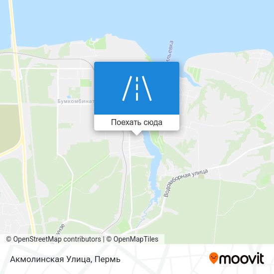 Карта Акмолинская Улица