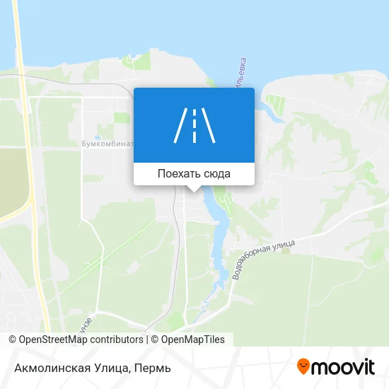 Карта Акмолинская Улица