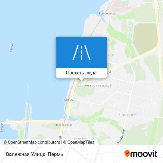 Карта Валежная Улица