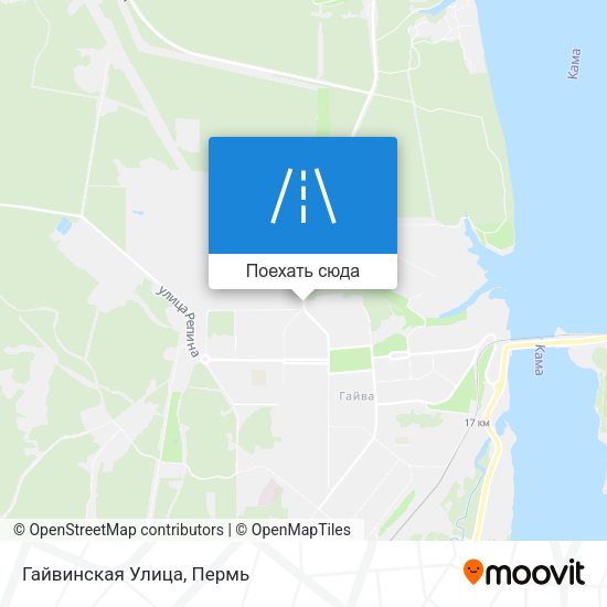 Карта Гайвинская Улица